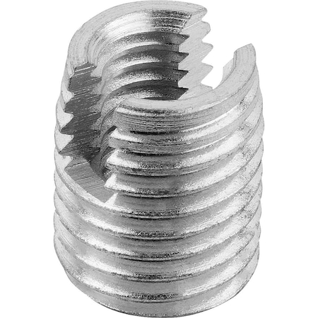 Threaded Insert Self-Tapping, W. Cutting Slit, M03, L=6, Steel Electro Zinc-Plated